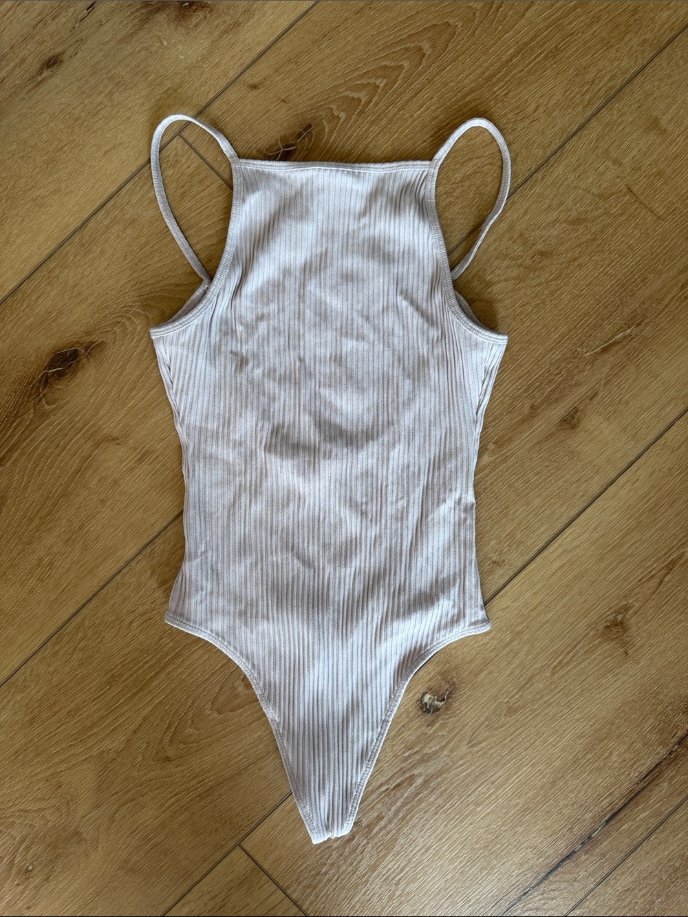 Aritzia Wilfred Women’s Ribbed Bodysuit - Light Grey